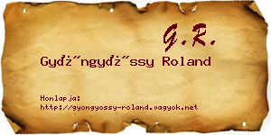 Gyöngyössy Roland névjegykártya