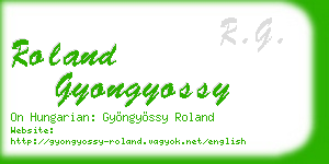 roland gyongyossy business card