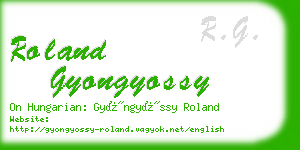 roland gyongyossy business card